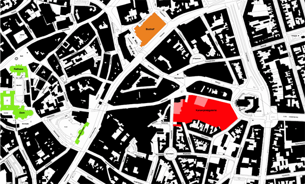 Größenvergleiche – Innenstadtplan Aachen